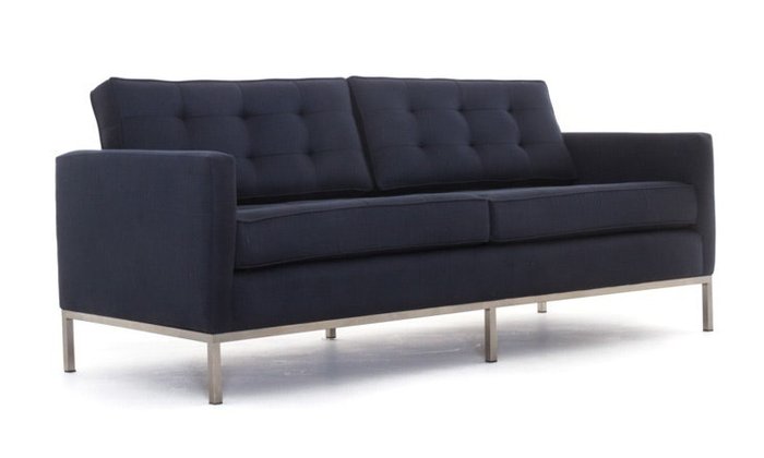 Прямой диван черного цвета - купить Прямые диваны по цене 68800.0