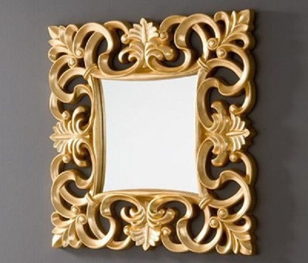 Зеркало в резной раме золото - купить Настенные зеркала по цене 17321.0