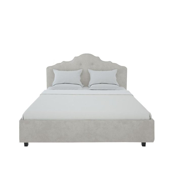 Кровать "Palace" Велюр светло-бежевого цвета 140x200 - лучшие Кровати для спальни в INMYROOM