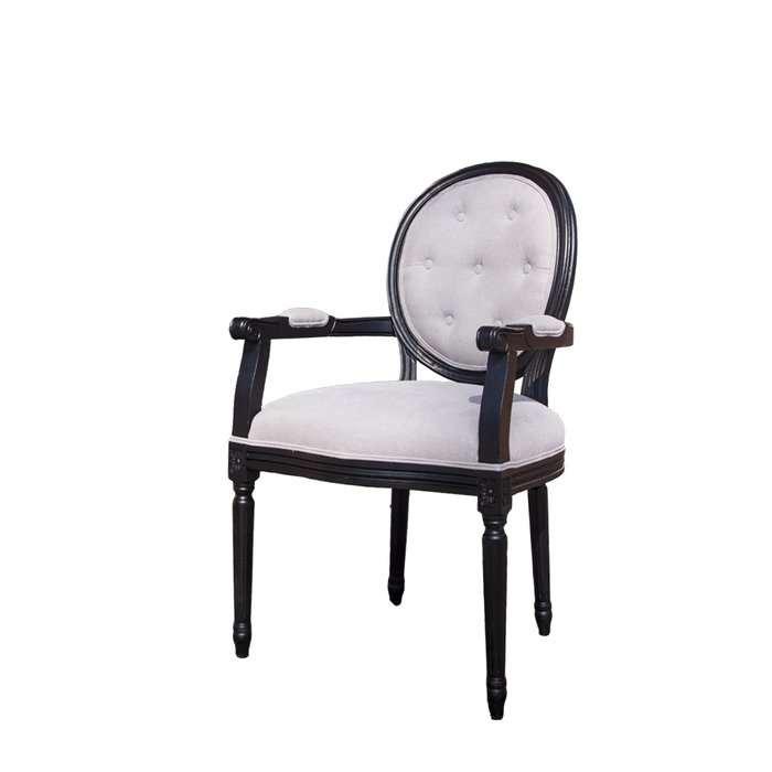 Полукресло Луи со светло-серой обивкой - купить Интерьерные кресла по цене 79000.0