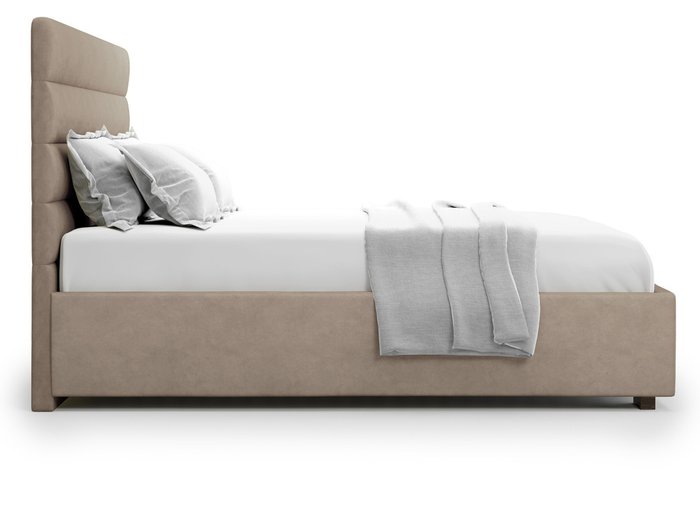 Кровать Karezza 140х200 бежево-коричневого цвета с подъемным механизмом - лучшие Кровати для спальни в INMYROOM