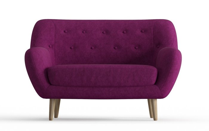 Диван Cloudy в обивке из вельвета фиолетового цвета - купить Прямые диваны по цене 20490.0