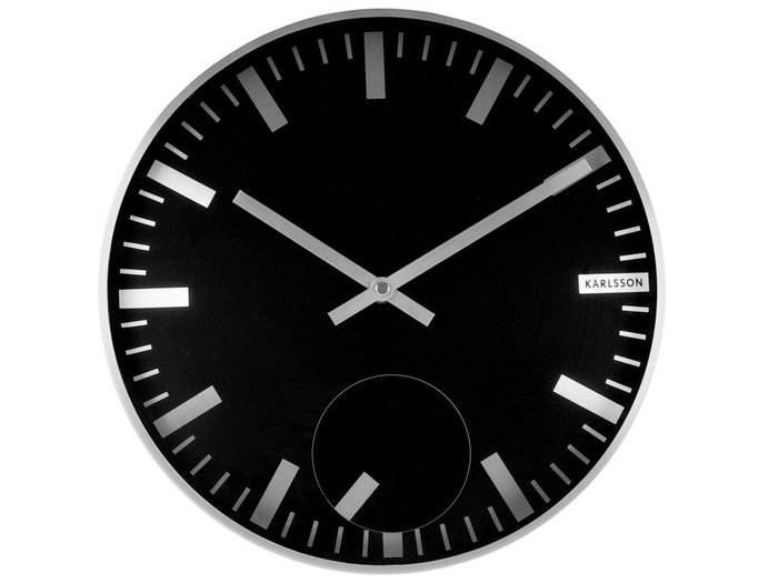 Настенные часы Index черного цвета