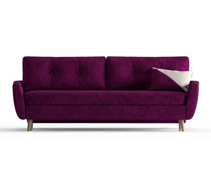 Диван-кровать Авиньон в обивке из вельвета фиолетового цвета - купить Прямые диваны по цене 36990.0