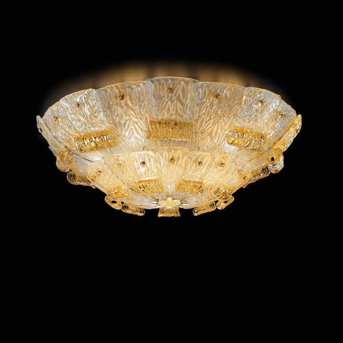 Потолочный светильник Tribuno Sylcom из муранского стекла прозрачного цвета