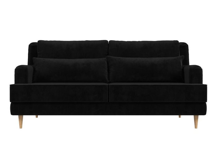 Прямой диван Джерси черного цвета - купить Прямые диваны по цене 41999.0