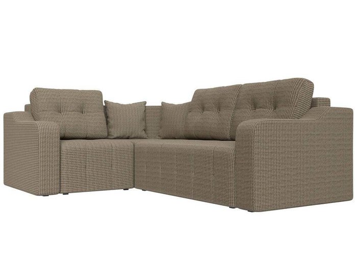 Угловой диван-кровать Кембридж бежево-коричневого цвета левый угол - лучшие Угловые диваны в INMYROOM