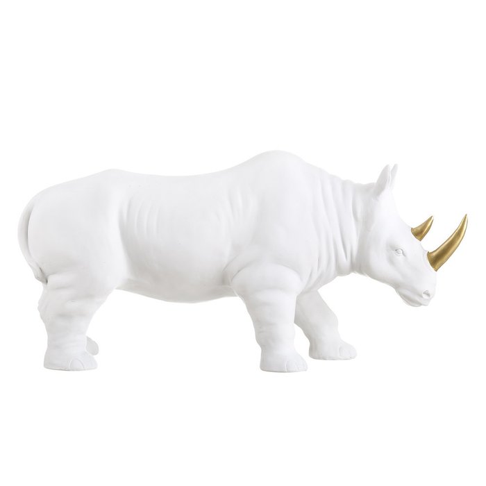 Статуэтка Носорог белого цвета  