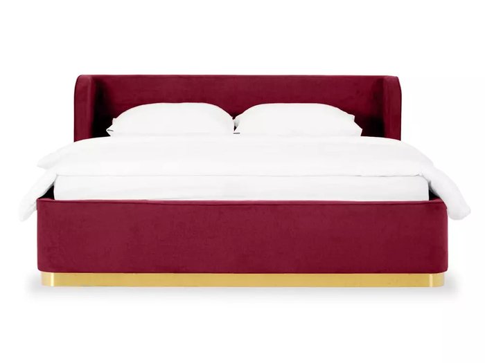 Кровать Vibe 160х200 бордового цвета с подъемным механизмом