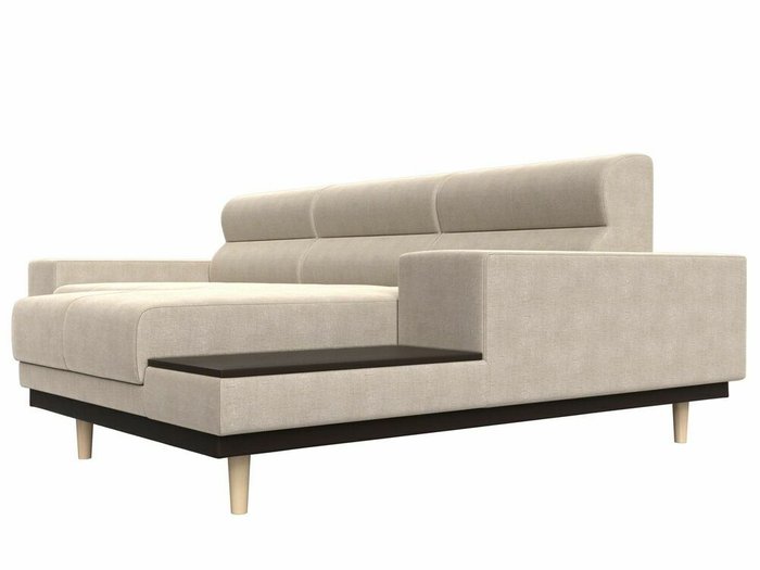 Угловой диван-кровать Леонардо бежевого цвета правый угол - лучшие Угловые диваны в INMYROOM