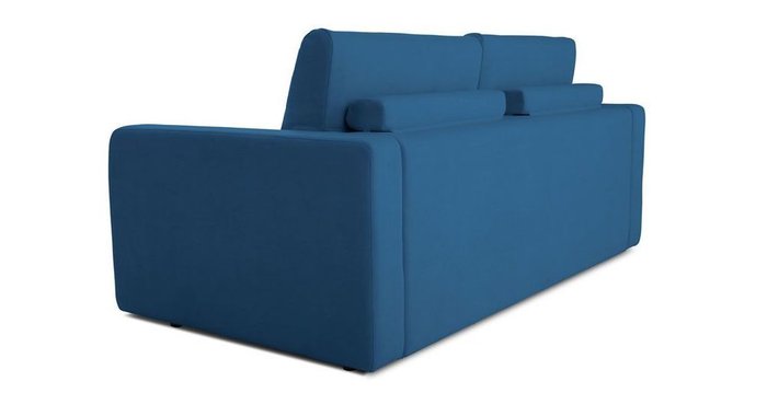 Прямой диван-кровать Бруно синего цвета  - лучшие Прямые диваны в INMYROOM