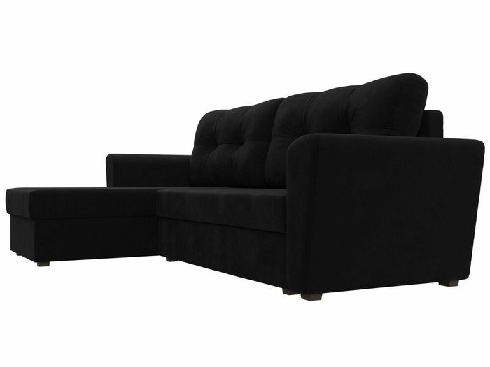 Угловой диван-кровать Амстердам лайт черного цвета левый угол - лучшие Угловые диваны в INMYROOM