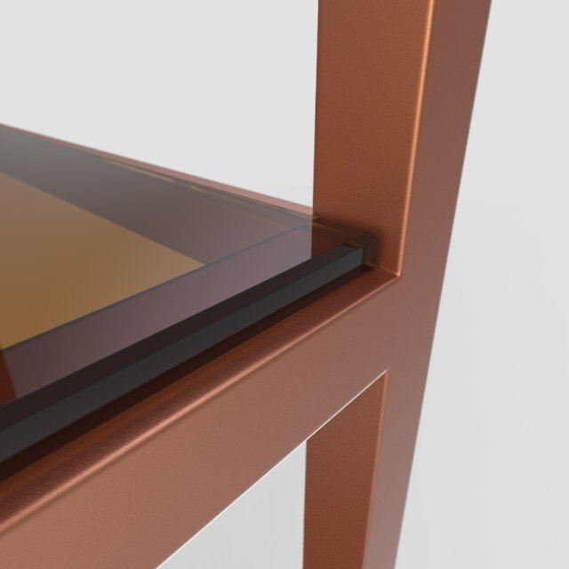 Стеллаж "Leon" бронзовый с бронзовым стеклом (2100х1000х300) - лучшие Стеллажи в INMYROOM