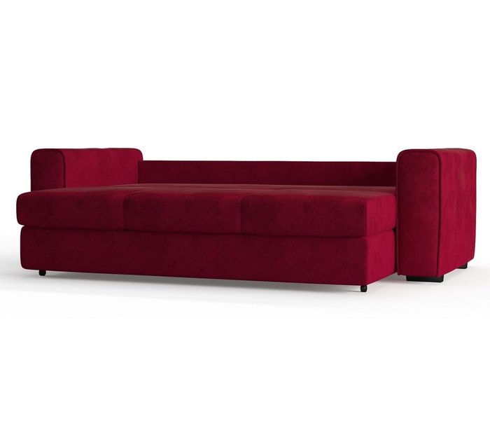 Диван-кровать Рошфор в обивке из велюра бордового цвета - лучшие Прямые диваны в INMYROOM
