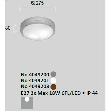 Уличный потолочный светильник Round бело-коричневого цвета  - купить Потолочные уличные светильники по цене 6890.0