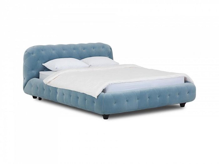 Кровать Cloud голубого цвета 160х200