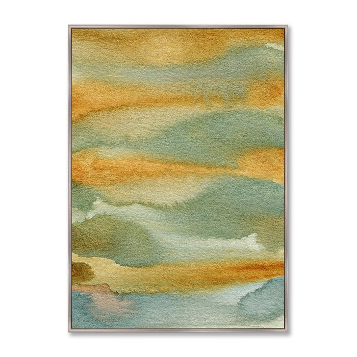Репродукция картины на холсте The river bank and the hills beyond - купить Картины по цене 21999.0