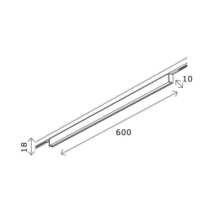 Магнитный трековый светильник Черный LED 1*16W 4000K 720Lm Ra>80 36° IP20 L600xW10xH18 24V SUPER5 Магнитный трековый светильник Черный LED 1*16W 4000K 720Lm Ra>80 36° IP20 L600xW10xH18 24V SUPER5