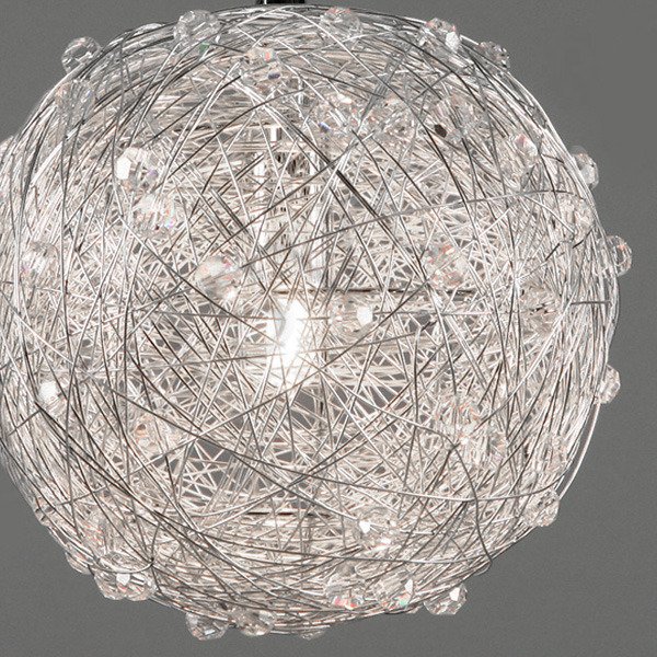 Настенный/Потолочный светильник Illuminati из скрученной алюминиевой проволоки с прозрачными кристаллами - лучшие Бра и настенные светильники в INMYROOM