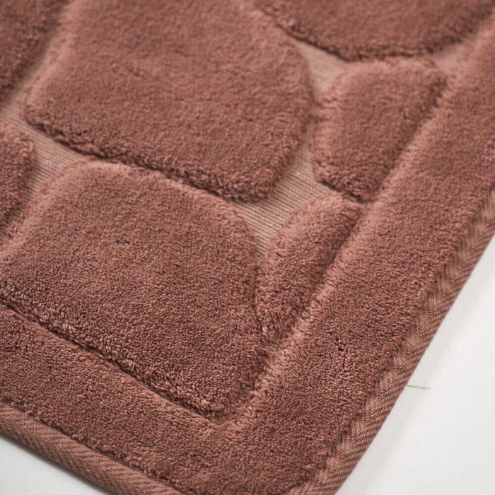 Набор из двух ковриков для ванной Hali бордово-коричневого цвета - купить Коврики для ванной по цене 4900.0