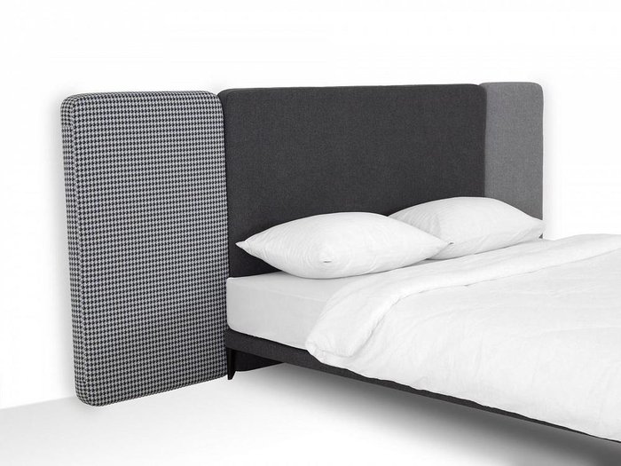 Кровать Licata 160х200 композиция 5 серого цвета - лучшие Кровати для спальни в INMYROOM