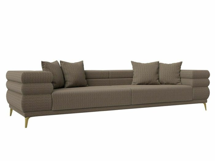 Прямой диван-кровать Лига 021 бежево-коричневого цвета 