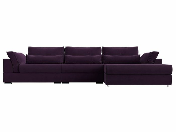 Угловой диван-кровать Пекин Long фиолетового цвета угол правый - купить Угловые диваны по цене 112999.0