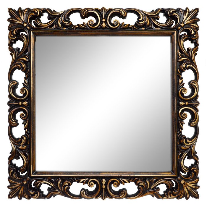 Настенное зеркало Стейн Венге с золотом