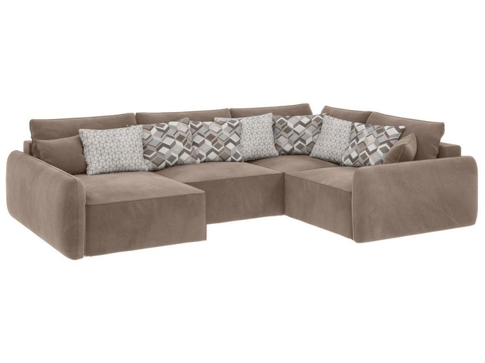 Угловой диван-кровать Портленд правый темно-бежевого цвета - купить Угловые диваны по цене 106990.0