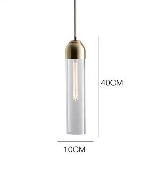 Дизайнерский подвесной светильник Fosa с прозрачный плафоном - купить Подвесные светильники по цене 28058.0