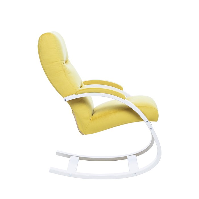 Кресло Милано желтого цвета с белым каркасом  - лучшие Интерьерные кресла в INMYROOM