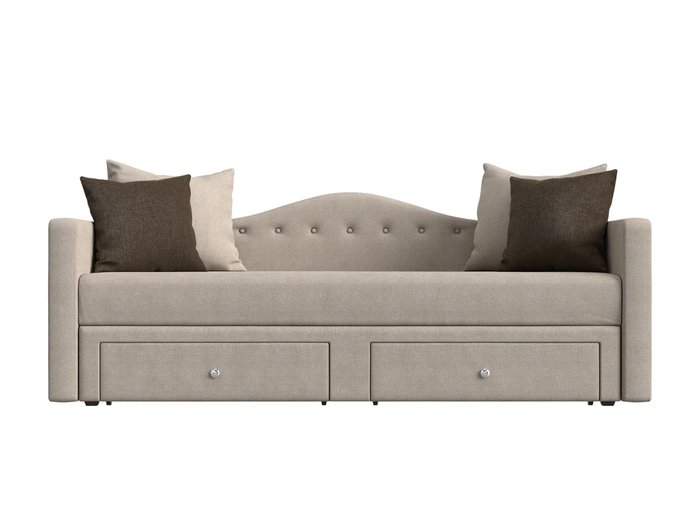 Прямой диван-кровать Дориан бежевого цвета - купить Прямые диваны по цене 23999.0
