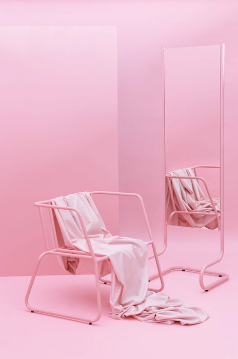 Кресло Bauhaus By Varya Schuka розового цвета - лучшие Интерьерные кресла в INMYROOM