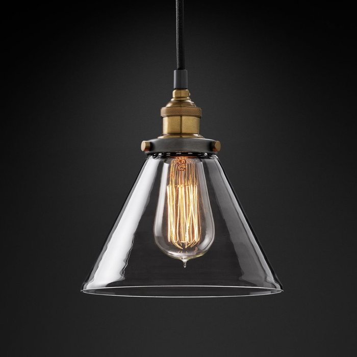 Подвесной светильник Factory Filament со стеклянным плафоном - купить Подвесные светильники по цене 13630.0
