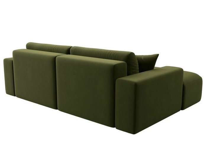 Угловой диван-кровать Лига 036 Классик зеленого цвета левый угол - лучшие Угловые диваны в INMYROOM