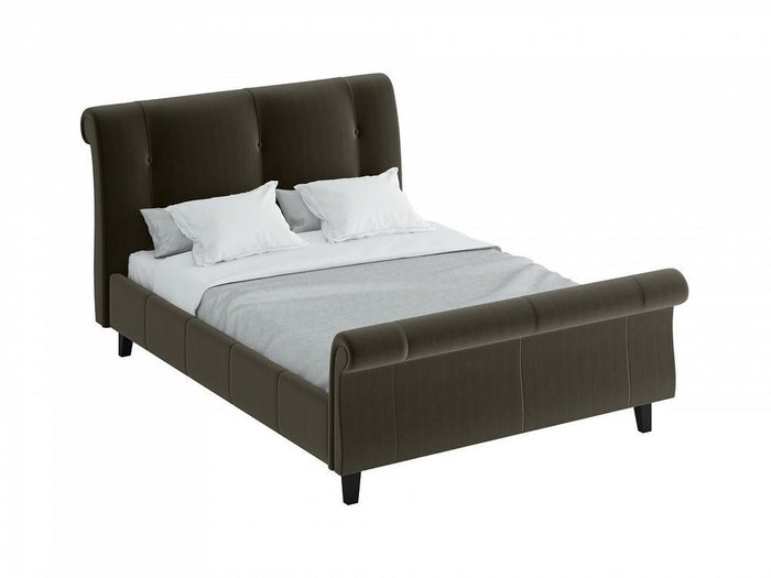 Кровать Lounge темно-коричневого цвета 160x200