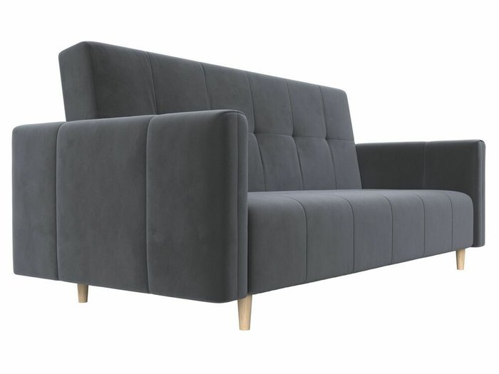 Прямой диван-кровать Вест серого цвета - лучшие Прямые диваны в INMYROOM