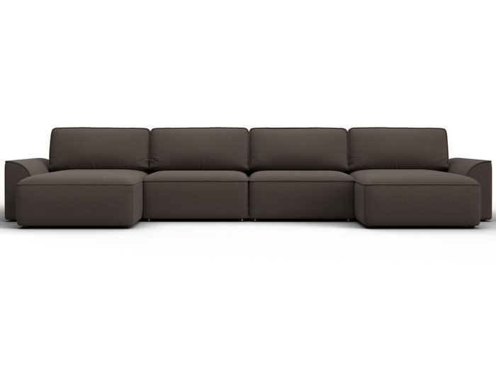 Угловой диван-кровать Лига-048 лонг коричневого цвета - купить Угловые диваны по цене 128990 Угловой диван-кровать Лига-048 лонг коричневого цвета - купить Угловые диваны по цене 128990