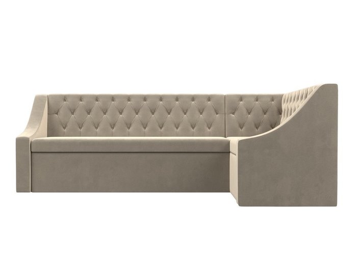 Кухонный угловой диван-кровать Мерлин бежевого цвета правый угол - купить Угловые диваны по цене 48999.0