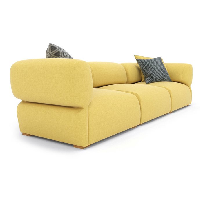  Диван трехместный Fly желтого цвета - лучшие Прямые диваны в INMYROOM