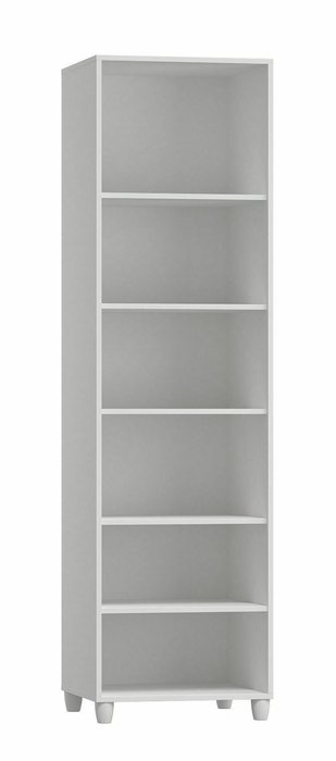 Книжный шкаф со стеклом левый Соня Премиум белого цвета - купить Книжные шкафы по цене 20935.0