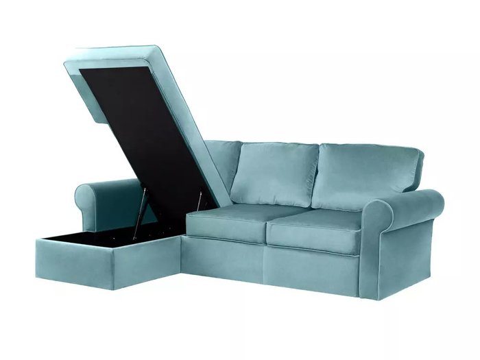 Угловой диван-кровать Murom голубого цвета - лучшие Угловые диваны в INMYROOM