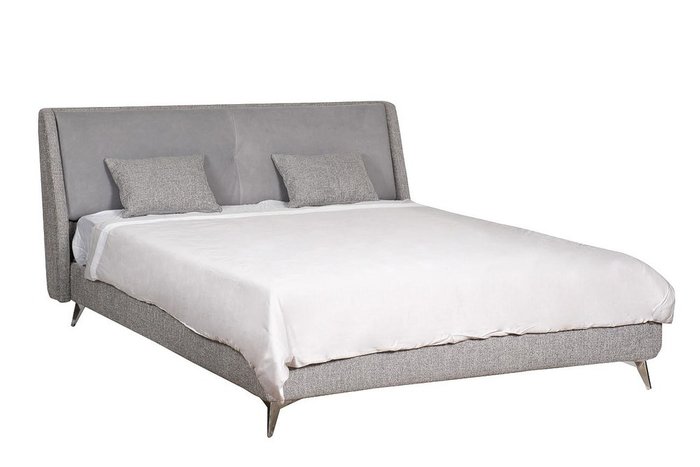 Кровать Michelle серого цвета 160х200 - купить Кровати для спальни по цене 125000.0