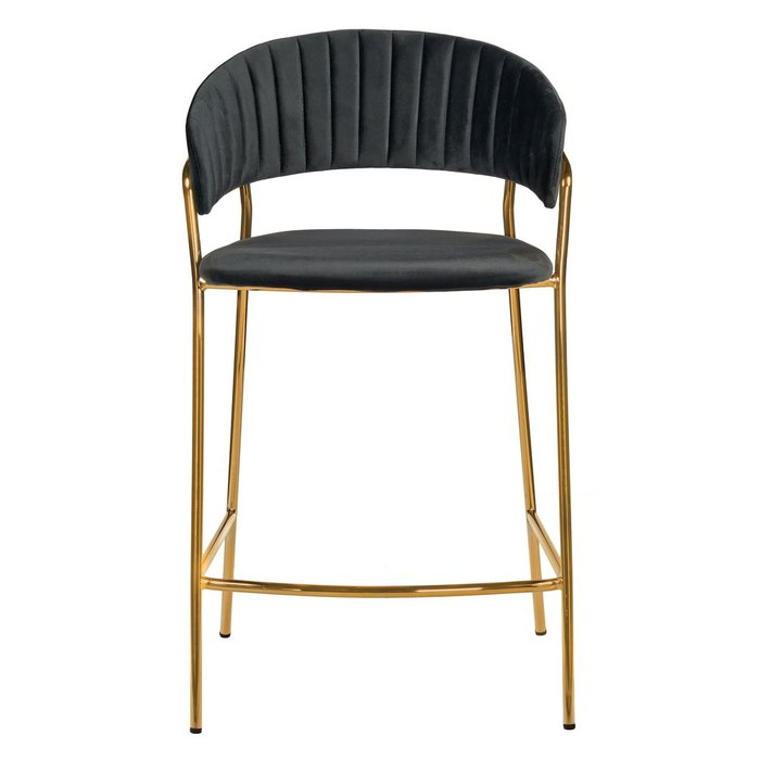 Стул полубарный Turin черно-золотого цвета - купить Барные стулья по цене 24690.0