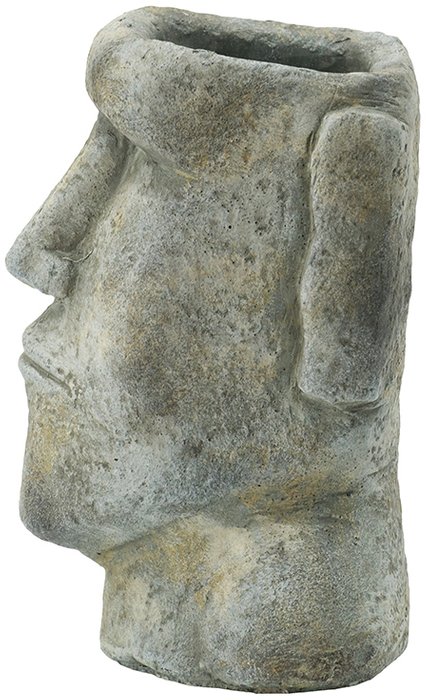 Кашпо в виде статуи с острова Пасхи серого цвета - лучшие Кашпо и горшки в INMYROOM