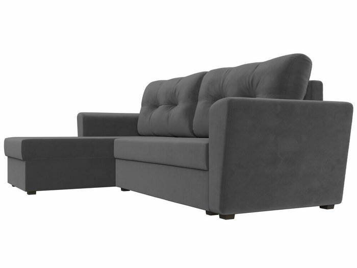 Угловой диван-кровать Амстердам лайт серого цвета левый угол - лучшие Угловые диваны в INMYROOM