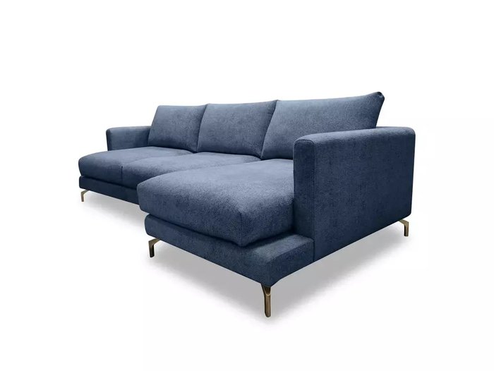 Угловой диван Ливерпуль темно-синего цвета - купить Угловые диваны по цене 186670.0