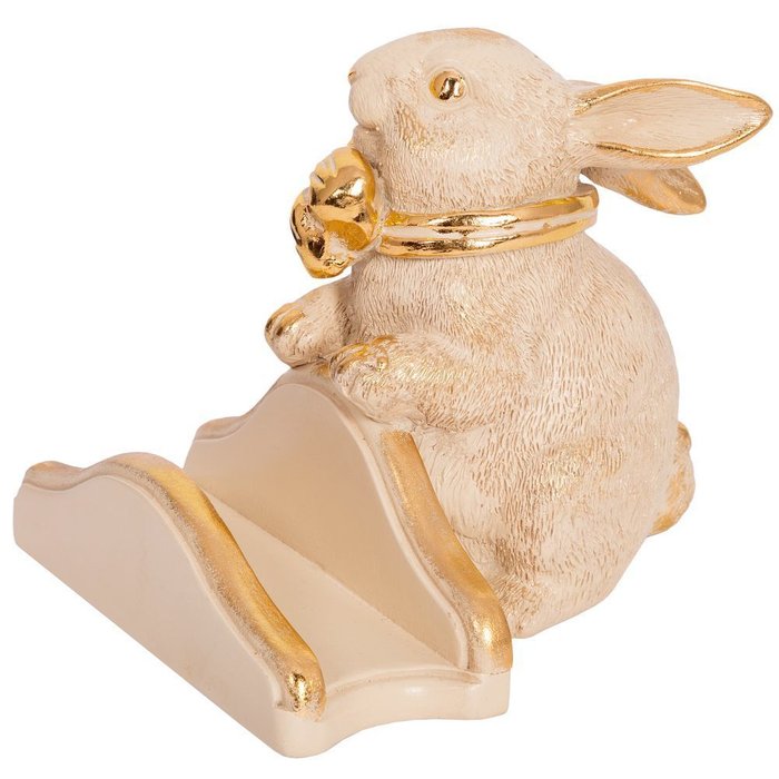 Подставка для салфеток Кролик Банни кремово-золотого цвета - купить Аксессуары для кухни по цене 2628.0