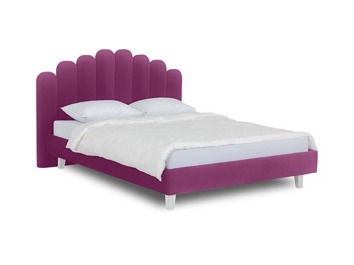 Кровать Queen Sharlotta L 160х200 пурпурного цвета  - купить Кровати для спальни по цене 48180.0