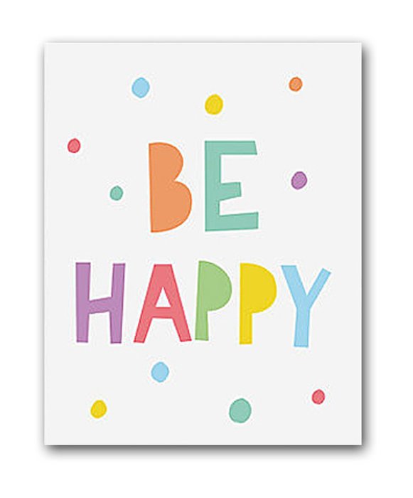 Постер "Be happy" А4